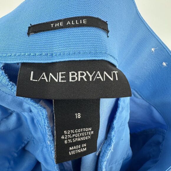 Lane Bryant The Allie Womens Scallop Trim Shorts Size 18 Blue Coastal Preppy - Picture 4 of 9
